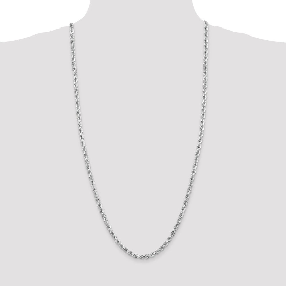 FJC Finejewelers 30 Inch 14k White Gold 5mm bright-cut Rope Chain Necklace