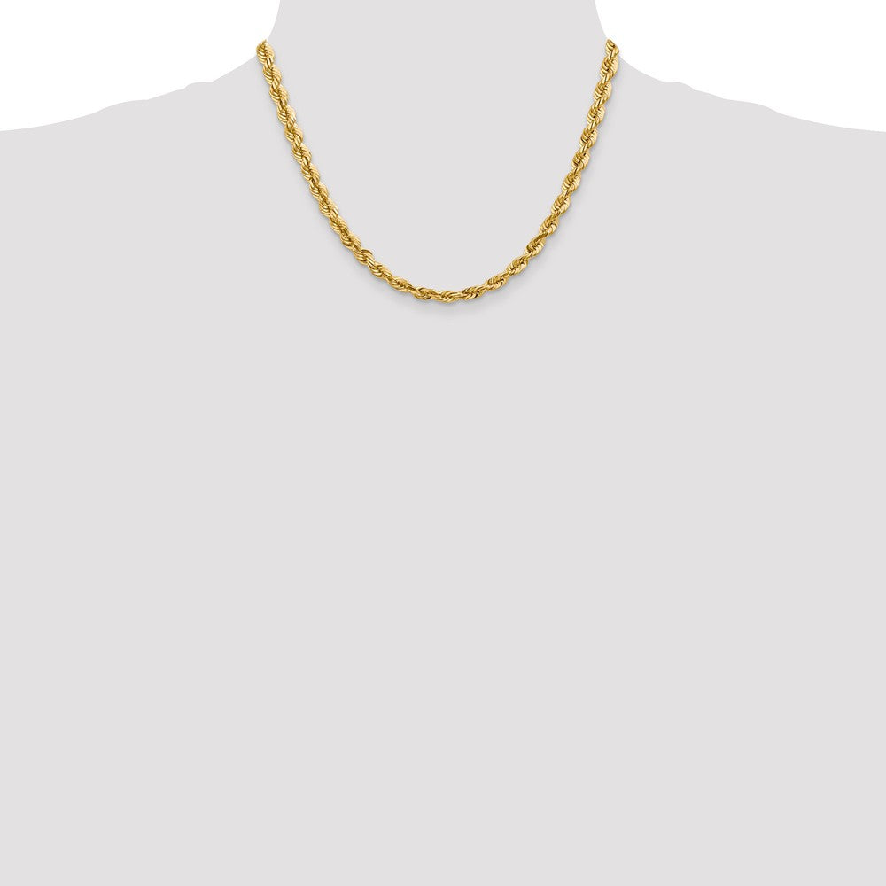 FJC Finejewelers 18 Inch 14k 5.5mm bright-cut Rope With Lobster Clasp Chain Necklace