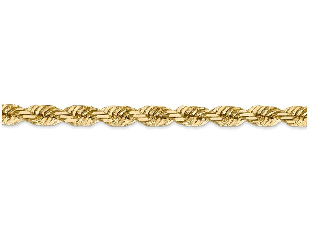 FJC Finejewelers 7 Inch 14k Yellow Gold 5.5mm bright-cut Rope With Lobster Clasp Chain Bracelet