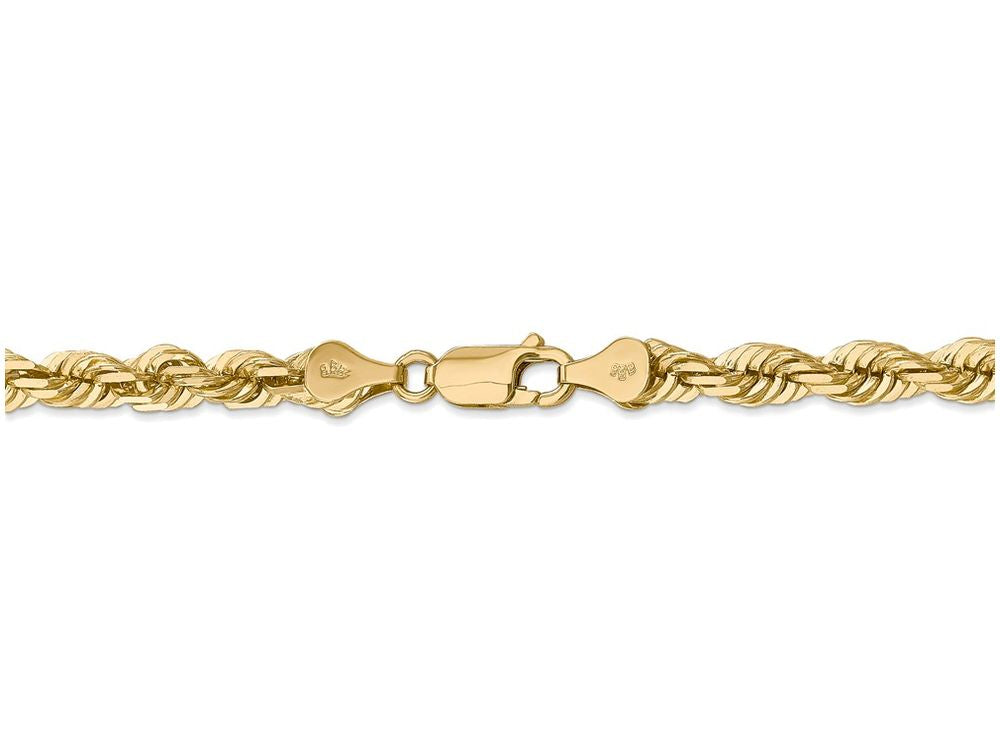 FJC Finejewelers 7 Inch 14k Yellow Gold 5.5mm bright-cut Rope With Lobster Clasp Chain Bracelet