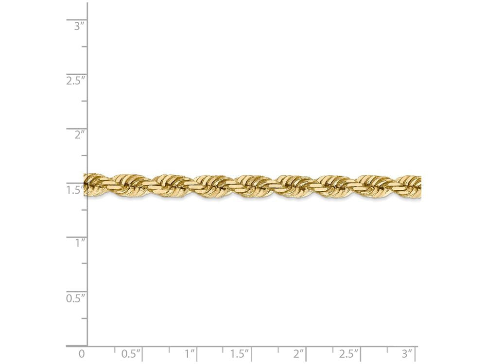 FJC Finejewelers 8 Inch 14k Yellow Gold 5.5mm bright-cut Rope With Lobster Clasp Chain Bracelet