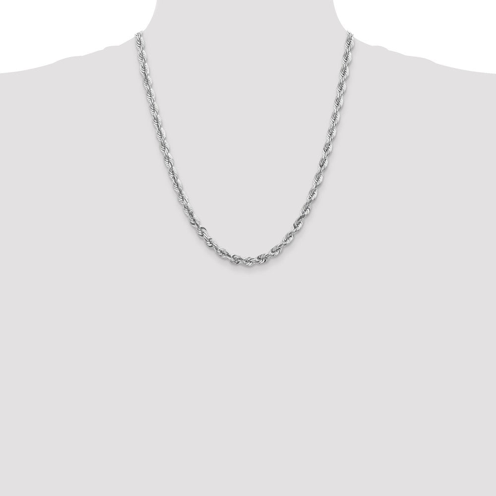 FJC Finejewelers 22 Inch 14k White Gold 5.5mm bright-cut Rope Chain Necklace