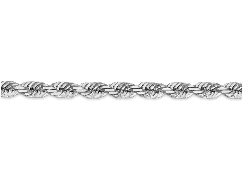 FJC Finejewelers 8 Inch 14k White Gold 5.5mm bright-cut Rope Chain Bracelet