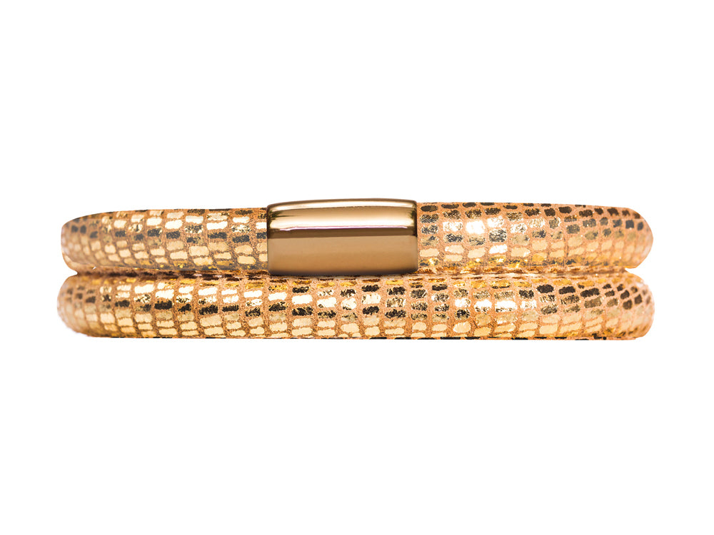 Endless Jewelry - Jennifer Lopez Collection Golden Reptile, 40cm/8.0inch Double Leather Bracelet Finish