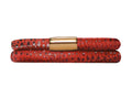 Endless Jewelry - Jennifer Lopez Collection Red Reptile, 38cm/7.5inch Double Leather Bracelet Gold Finish