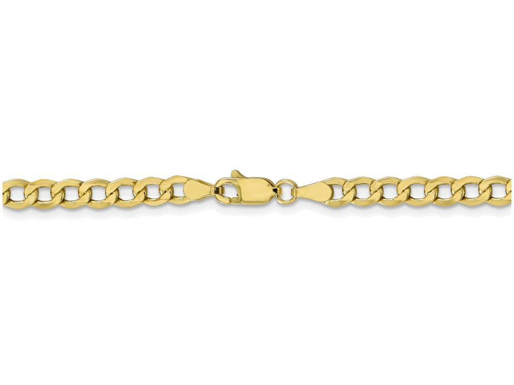 FJC Finejewelers 18 Inch 10k 4.3mm Semi-solid Curb Link Chain Necklace