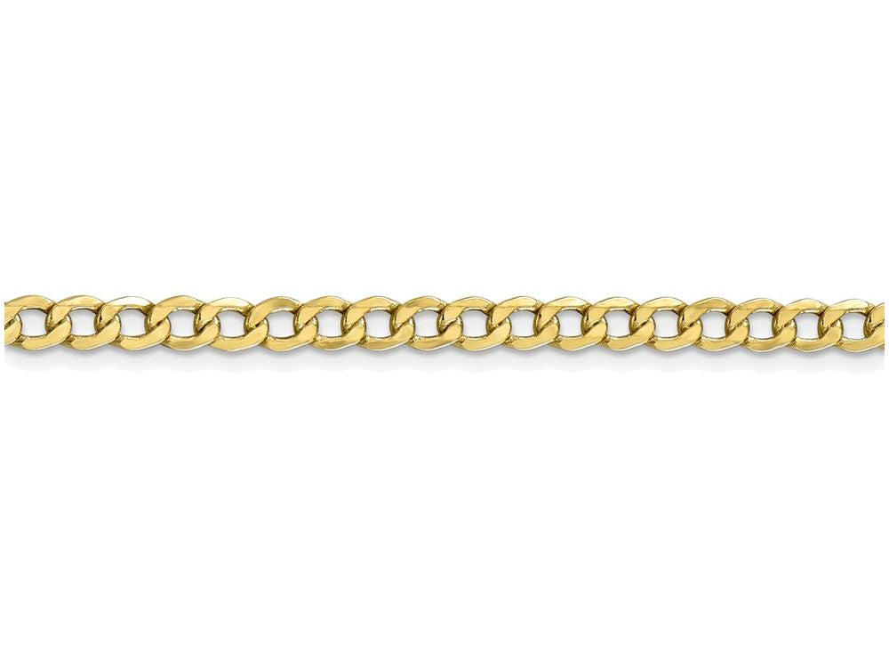 FJC Finejewelers 24 Inch 10k 4.3mm Semi-solid Curb Link Chain Necklace