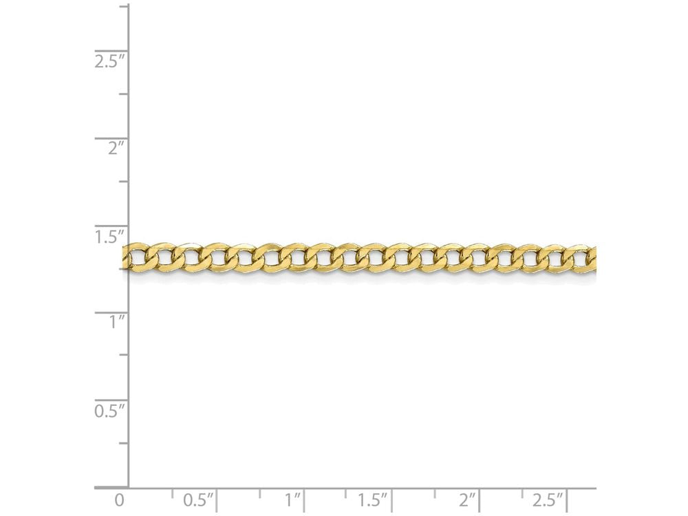 FJC Finejewelers 7 Inch 10k 4.3mm Semi-solid Curb Link Chain Bracelet