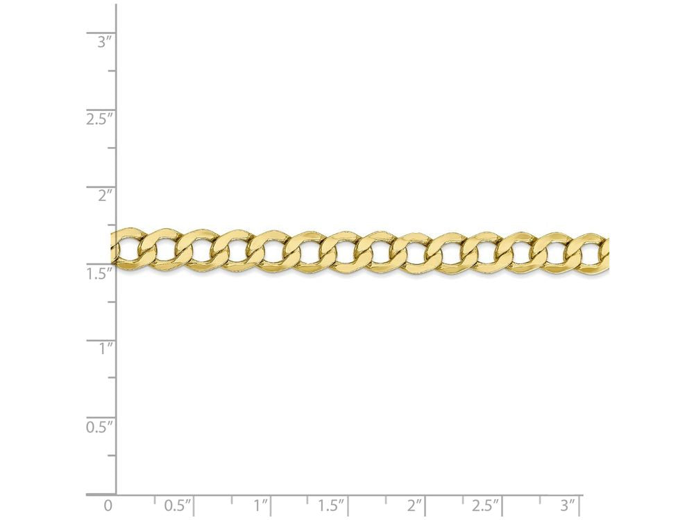 FJC Finejewelers 20 Inch 10k 6.0mm Semi-solid Curb Link Chain Necklace