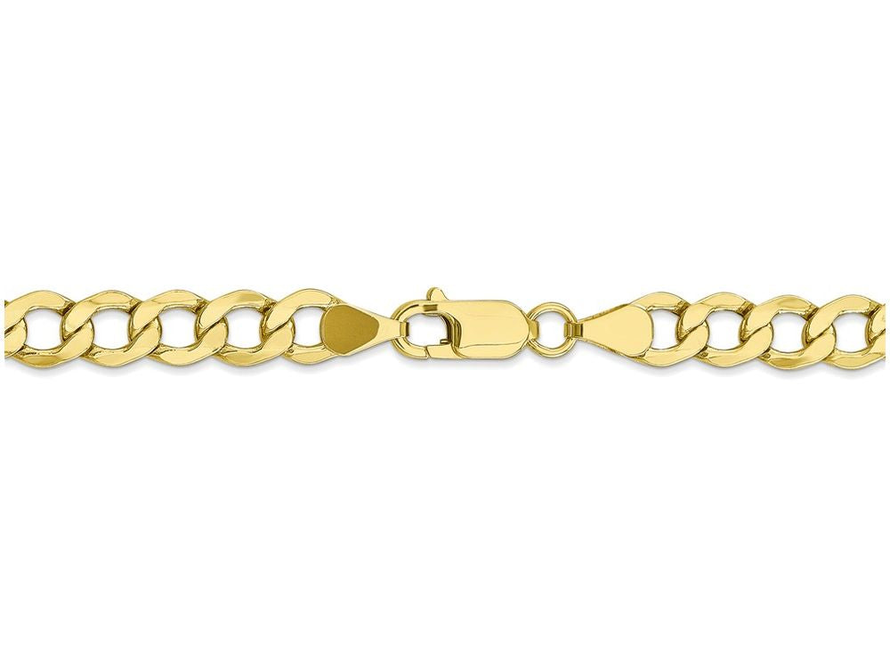 FJC Finejewelers 7 Inch 10k 6.0mm Semi-solid Curb Link Chain Bracelet