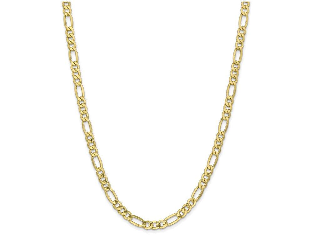 FJC Finejewelers 18 Inch 10k 6.6mm Semi-solid Figaro Chain Necklace