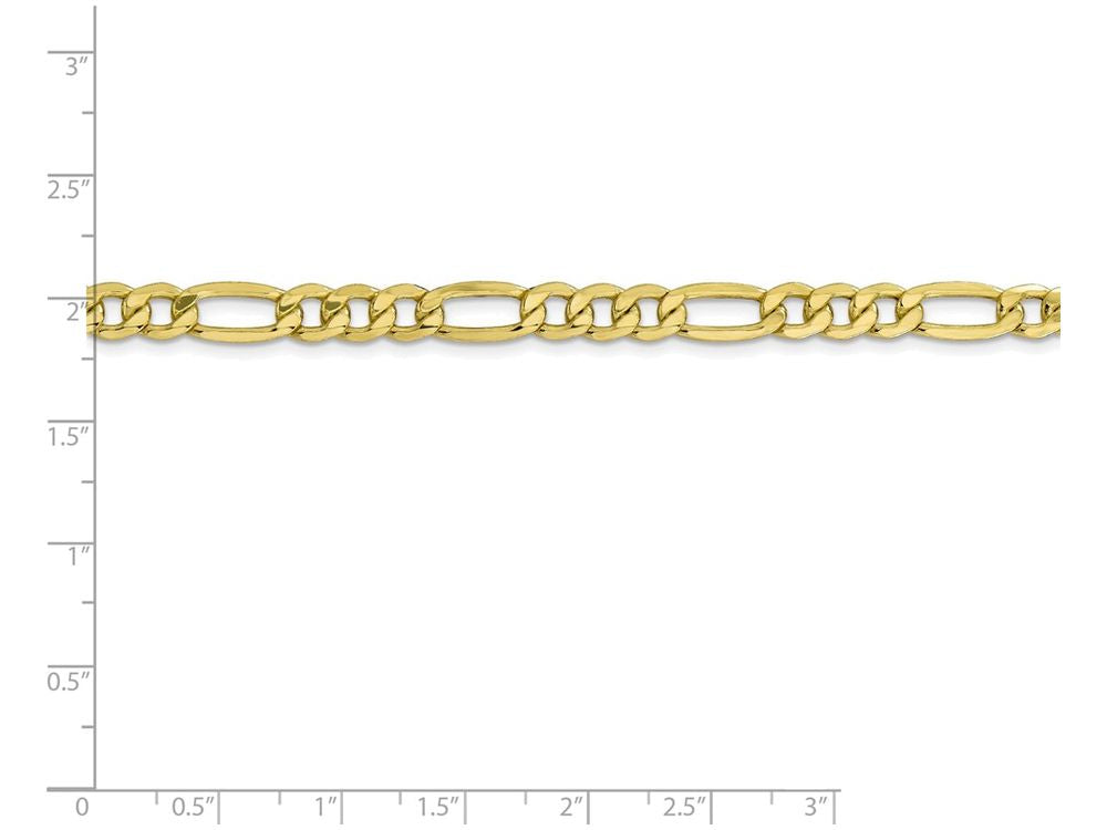FJC Finejewelers 20 Inch 10k 6.6mm Semi-solid Figaro Chain Necklace