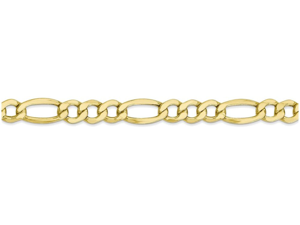 FJC Finejewelers 8 Inch 10k 7.3mm Semi-solid Figaro Chain Bracelet