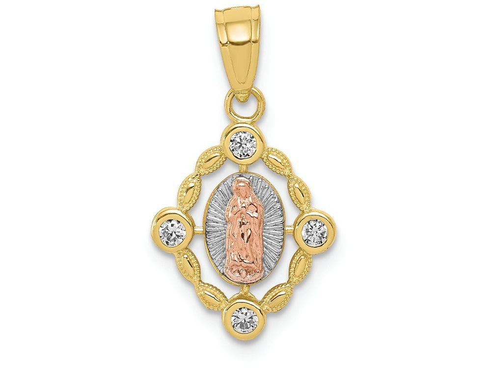 FJC Finejewelers 10k Two-tone Gold Small Our Lady Of Guadalupe Charm