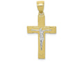 FJC Finejewelers 10k Yellow Gold with Rhodium Crucifix Charm