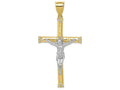 FJC Finejewelers 10k Yellow Gold with Rhodium CZ Crucifix Charm