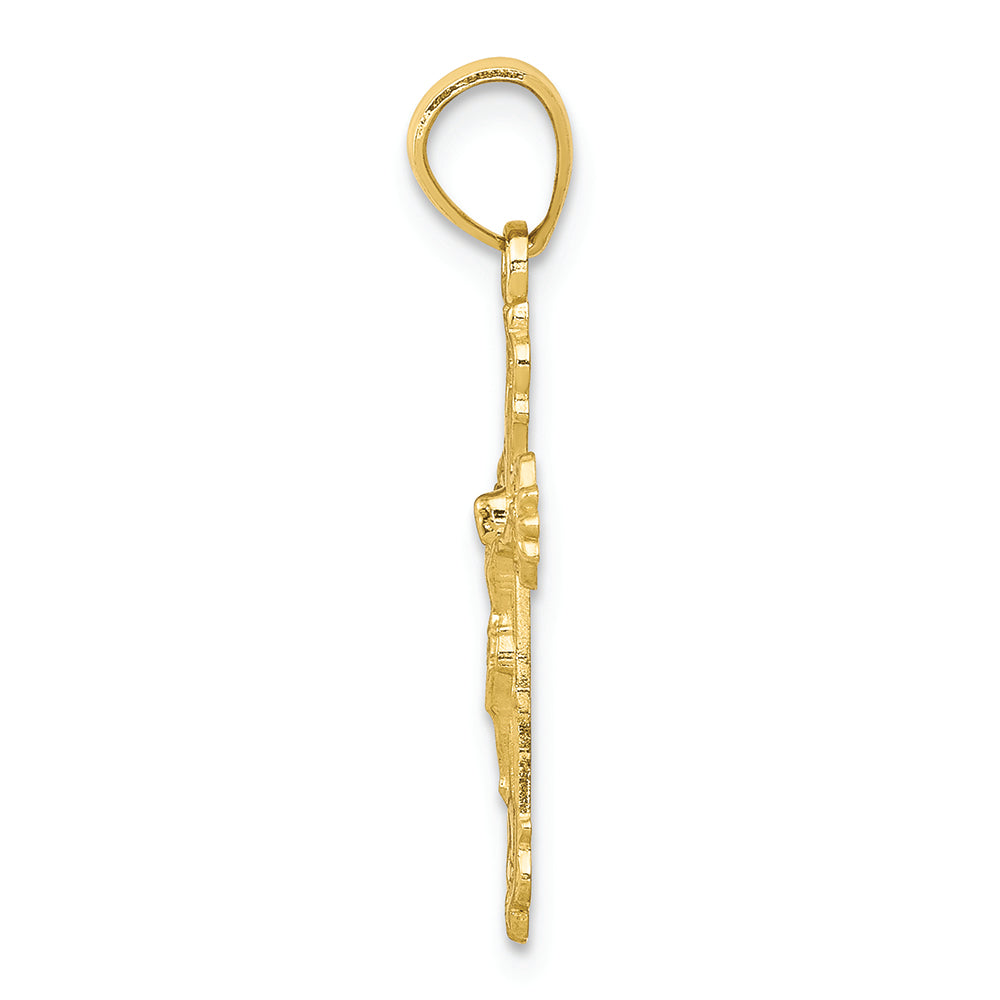 FJC Finejewelers 10k Yellow Gold Crucifix Charm