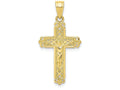 FJC Finejewelers 10k Yellow Gold Crucifix Charm