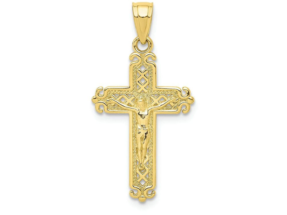 FJC Finejewelers 10k Yellow Gold Crucifix Charm