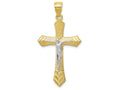 FJC Finejewelers 10k Yellow Gold with Rhodium Passion Crucifix Charm