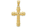 FJC Finejewelers 10k Yellow Gold Fleur De Lis Cross Charm
