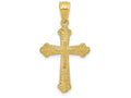 FJC Finejewelers 10k Yellow Gold Budded Cross Charm