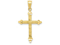 FJC Finejewelers 10k Yellow Gold Budded Cross Charm