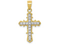 FJC Finejewelers 10k Yellow Gold CZ Cross Charm