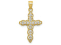 FJC Finejewelers 10k Yellow Gold CZ Filigree Cross Charm