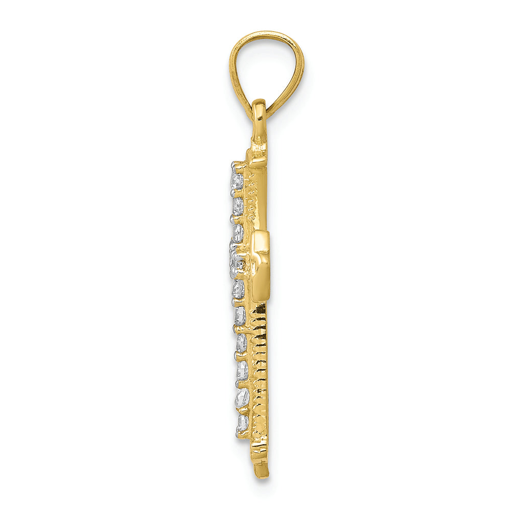 FJC Finejewelers 10k Yellow Gold CZ Cross Charm