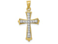 FJC Finejewelers 10k Yellow Gold CZ Cross Charm