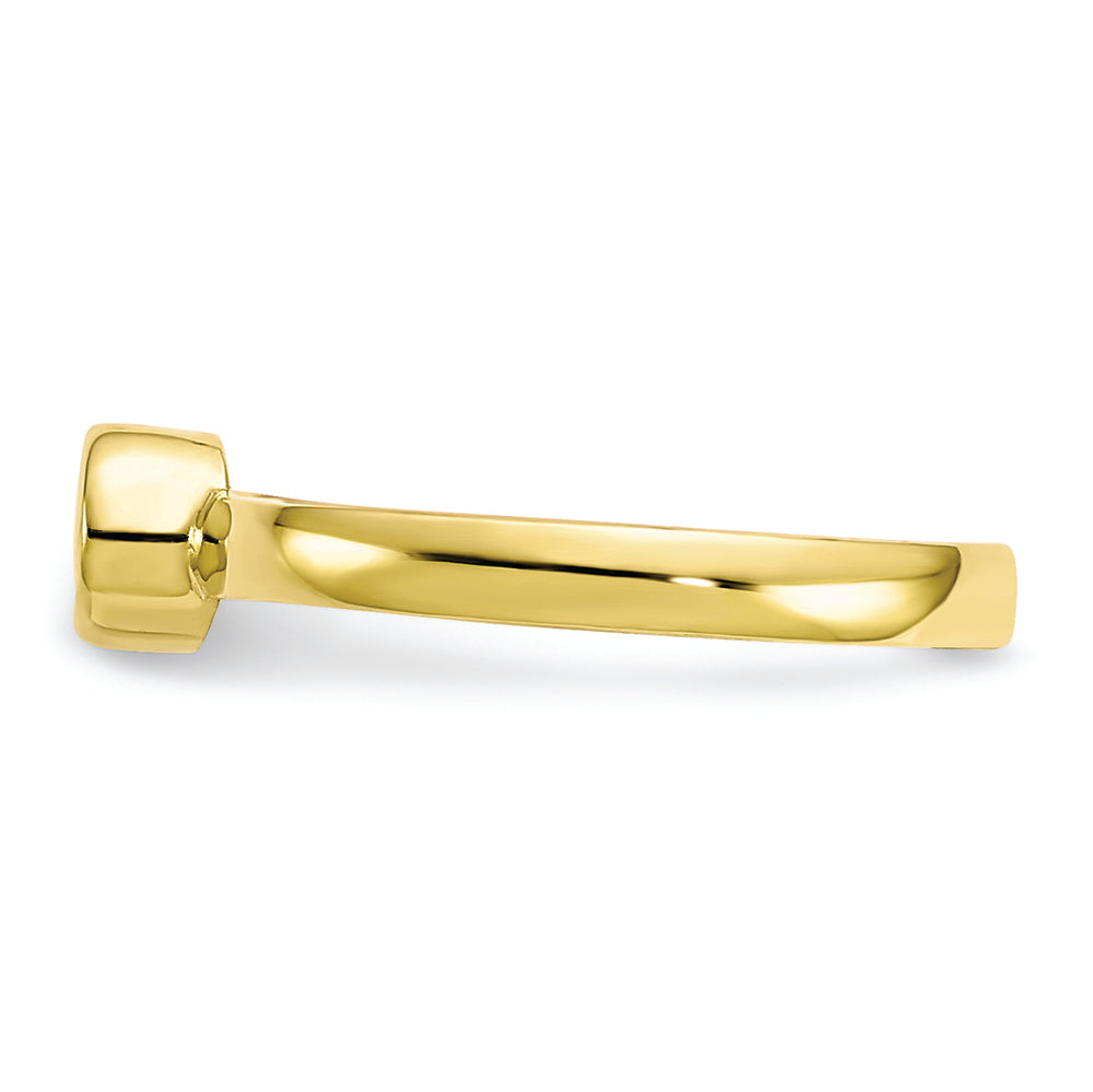 FJC Finejewelers 10k Yellow Gold CZ Toe Ring 4 mm Top Width