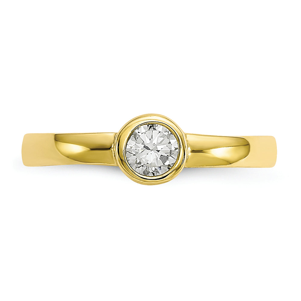 FJC Finejewelers 10k Yellow Gold CZ Toe Ring 4 mm Top Width