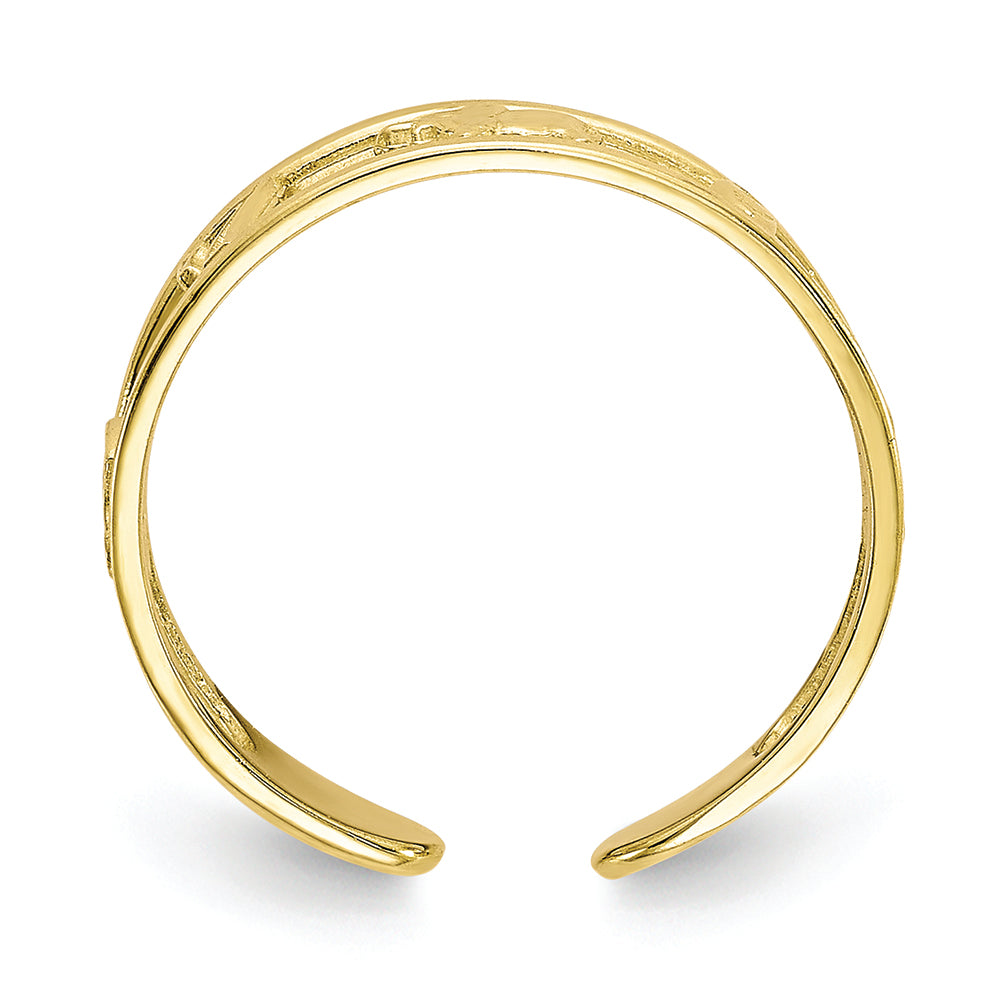 FJC Finejewelers 10k Yellow Gold Luck Toe Ring 5mm wide