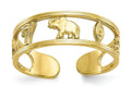 FJC Finejewelers 10k Yellow Gold Luck Toe Ring 5mm wide