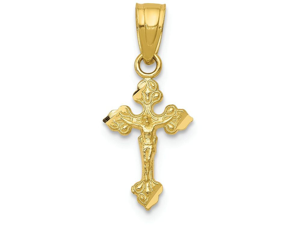 FJC Finejewelers 10k Yellow Gold Tiny Crucifix Charm