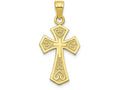 FJC Finejewelers 10k Yellow Gold Reversible Cross Charm