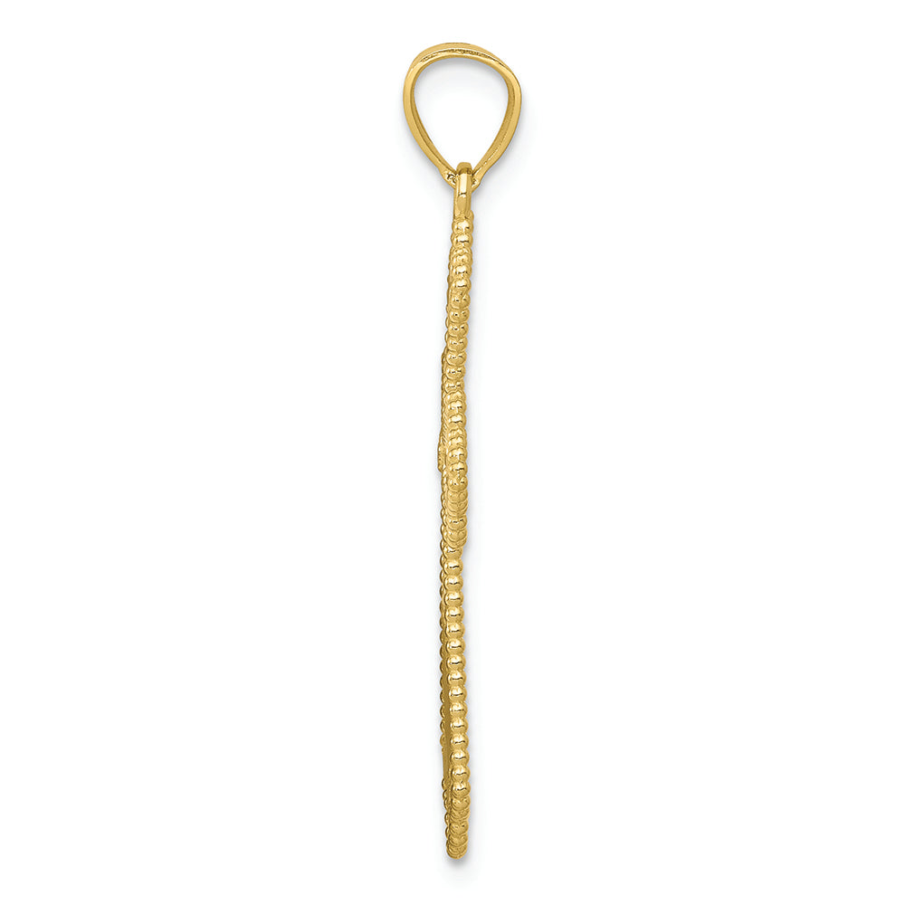 FJC Finejewelers 10k Yellow Gold with Rhodium Bright Cut Cross Charm