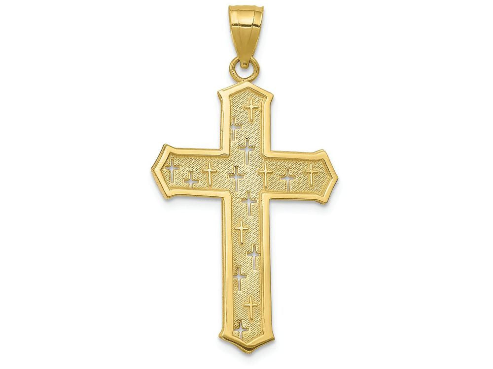 FJC Finejewelers 10k Yellow Gold Passion Cross Charm