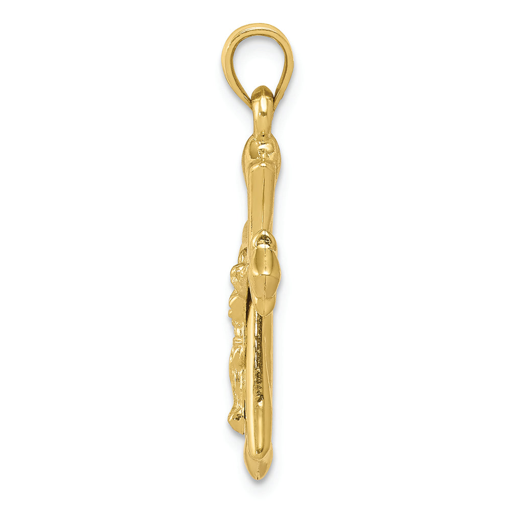 FJC Finejewelers 10k Yellow Gold Reversible Crucifixcross Charm