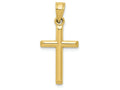 FJC Finejewelers 10k Yellow Gold Polished Hollow Cross Charm
