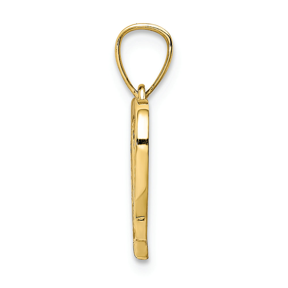 FJC Finejewelers 10k Yellow Gold CZ Heart Charm