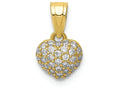 FJC Finejewelers 10k Yellow Gold CZ Micropave Heart Charm