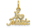 FJC Finejewelers 10k Yellow Gold Talking - I Love Music Charm