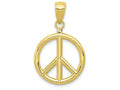FJC Finejewelers 10k Yellow Gold 3d Peace Symbol Charm