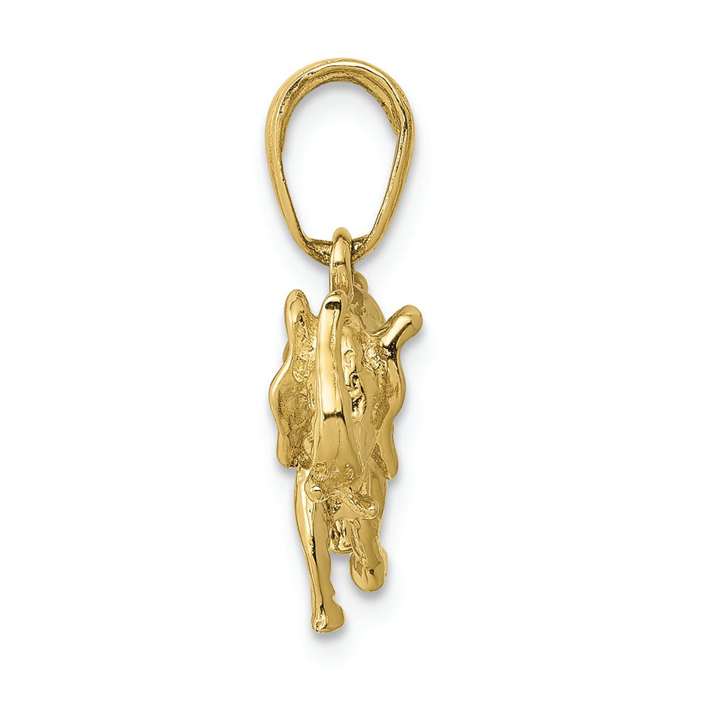FJC Finejewelers 10k Yellow Gold Satin 3d Elephant Charm