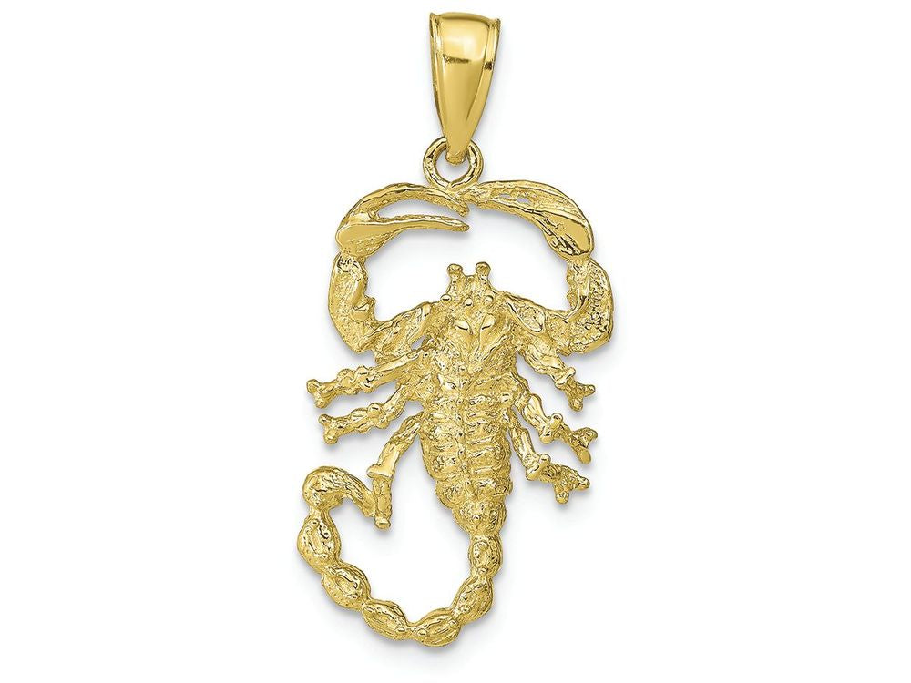 FJC Finejewelers 10k Yellow Gold Solid Polished Open-backed Scorpion Charm