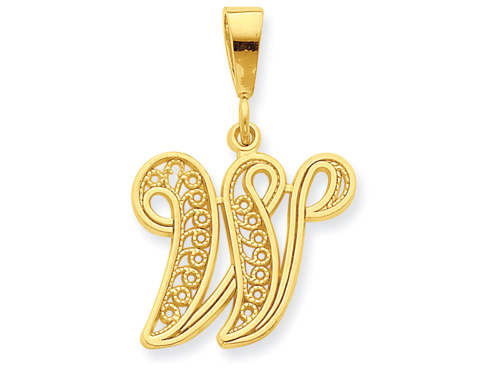 FJC Finejewelers 10k Initial W Charm