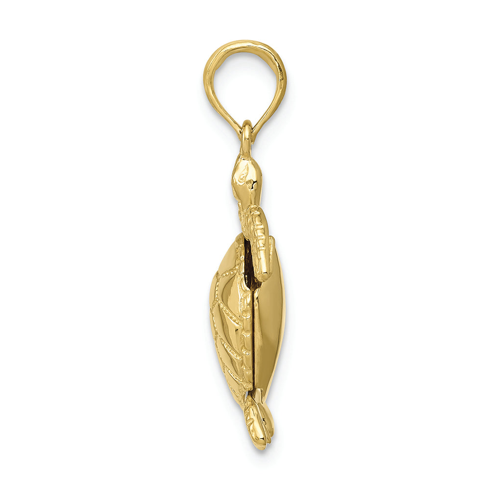 FJC Finejewelers 10k Yellow Gold 3d Moveable Sea Turtle Charm