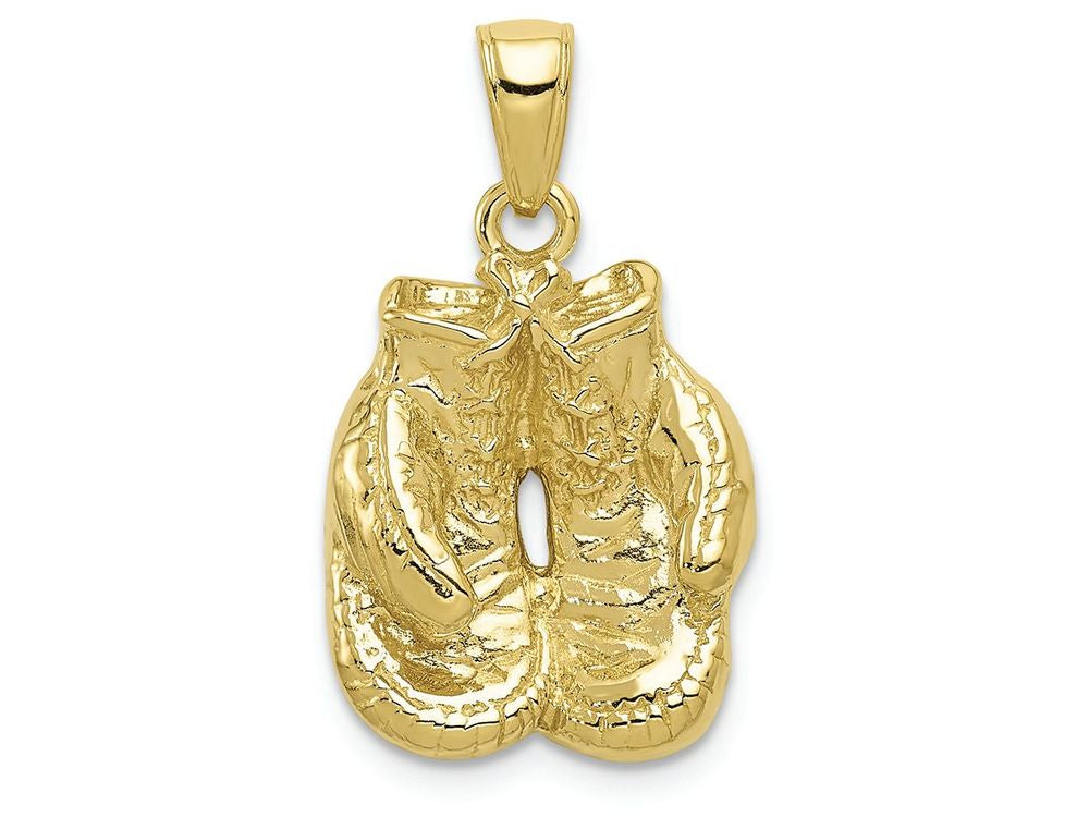 FJC Finejewelers 10k Yellow Gold Solid Polished Open-backed Boxing Gloves Charm